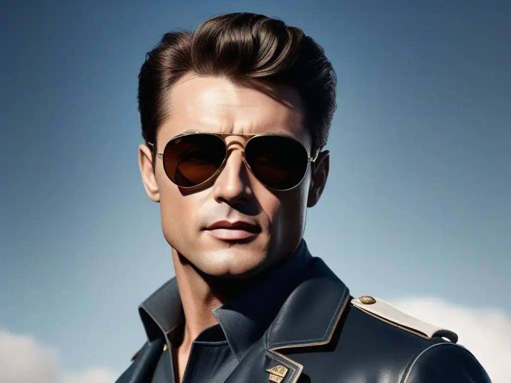 Íconos de la historia lucen gafas aviador en un viaje de estilo Una alineación de figuras icónicas de la historia usando gafas de sol aviador, fusionando historia y moda