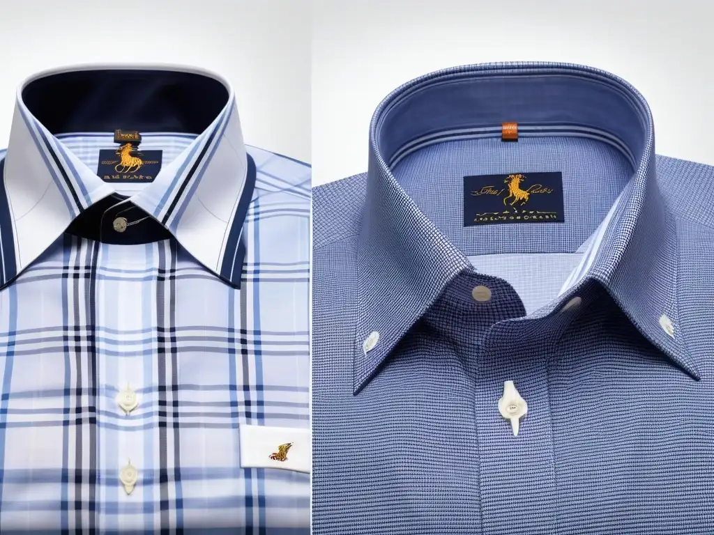 Comparación de camisas retro de Brooks Brothers y Ralph Lauren, reflejando la evolución y estilo icónico de ambos