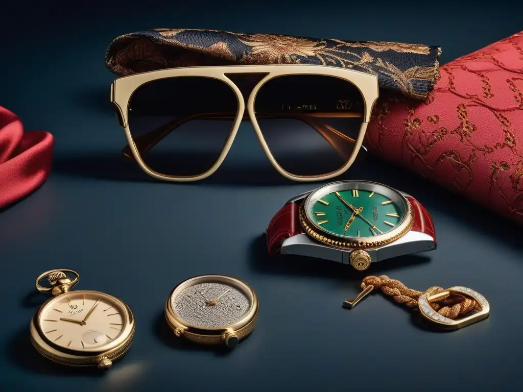 Iconos de moda retro: lujo y elegancia atemporal en alta definición Un collage de íconos moda retro con potencial de inversión, detallados y elegantes en un fondo moderno y pulido