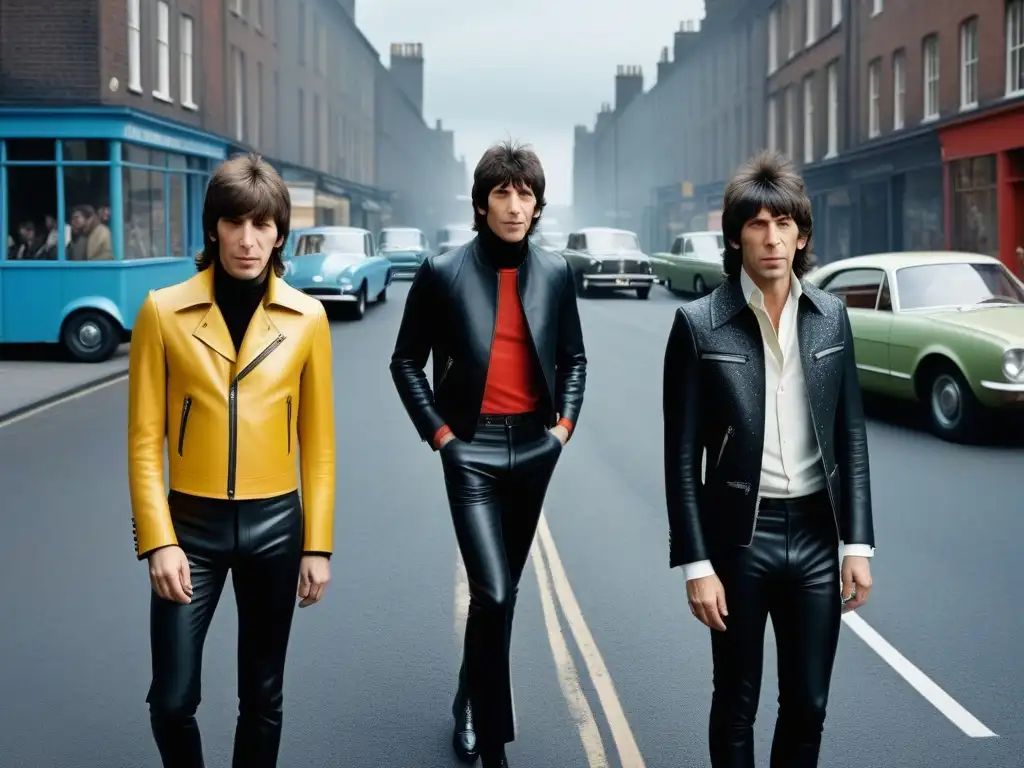 Una comparativa detallada y fotorrealista de los estilos de moda de The Beatles y The Rolling Stones
