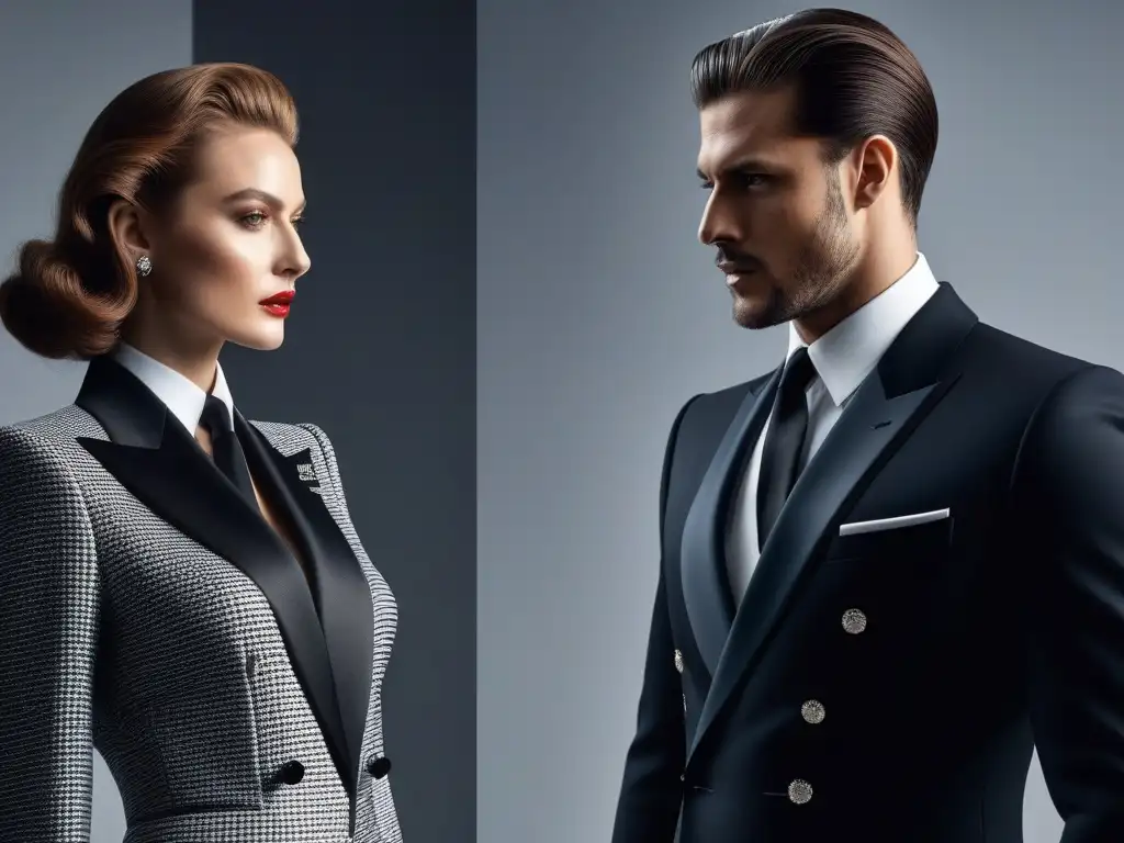 Duelo legendario: Yves Saint Laurent Le Smoking vs Una comparativa detallada y realista de trajes retro del siglo XX: el icónico Le Smoking de Yves Saint Laurent vs