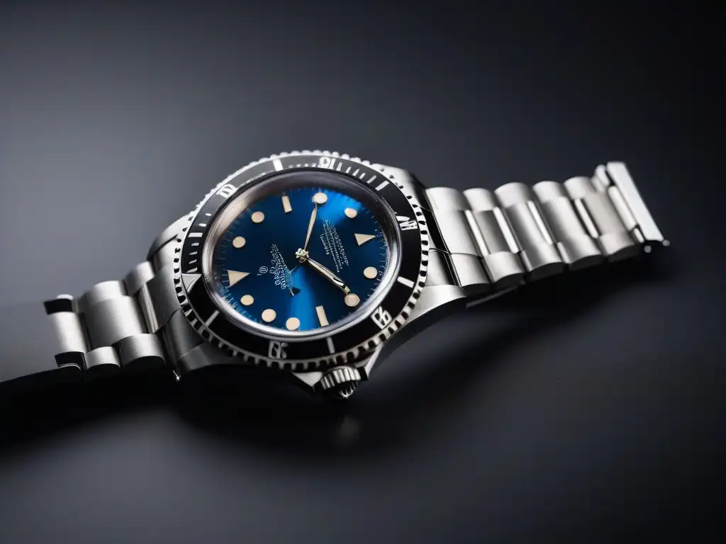 Comparación detallada: Rolex Submariner 1966 vs Comparativa relojes vintage submarinos 1966: Rolex Submariner 1966 y Omega Seamaster 1970, detalle fotorealista y elegante