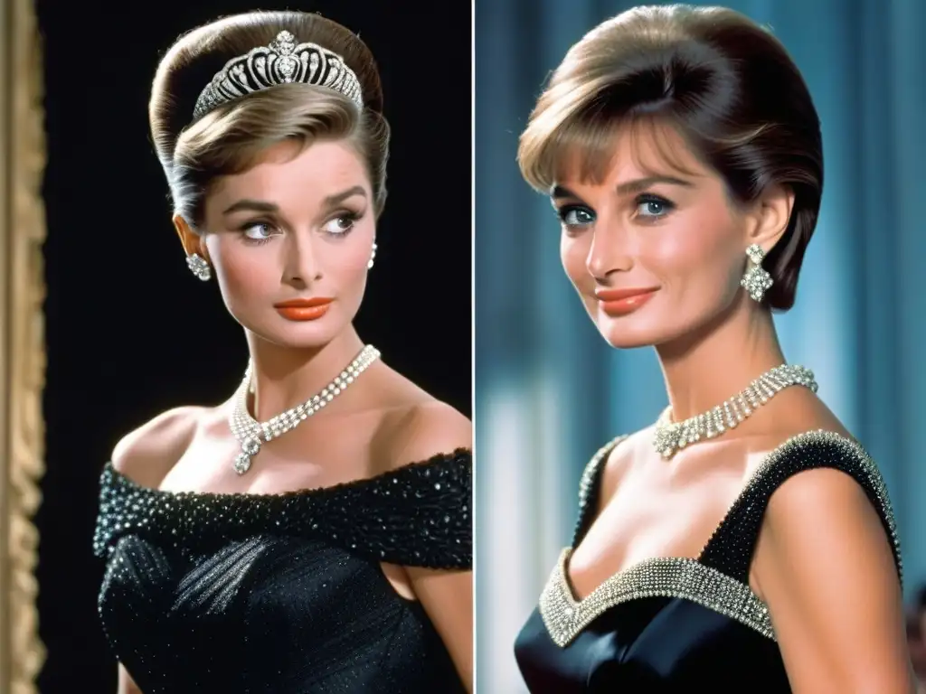 Íconos de la moda: Audrey Hepburn vs Comparativa de vestidos noche icónicos: Audrey Hepburn en su clásico vestido negro de Givenchy vs