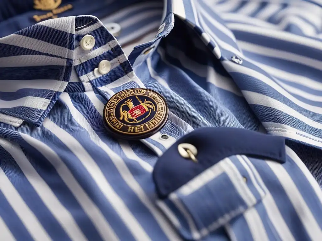 Una comparativa visual entre camisas retro de Brooks Brothers y Ralph Lauren, destacando sus estilos únicos en la moda masculina