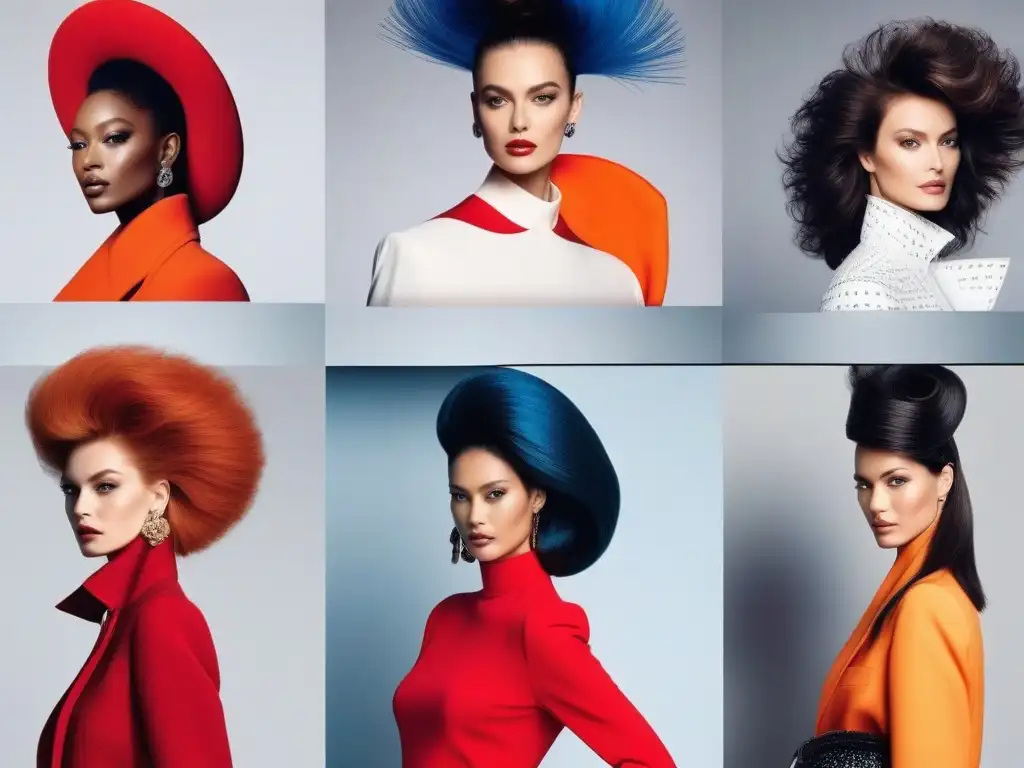 Una comparativa visual de la evolución de la publicidad de moda a lo largo de las décadas, mostrando contrastes entre estilos y tendencias