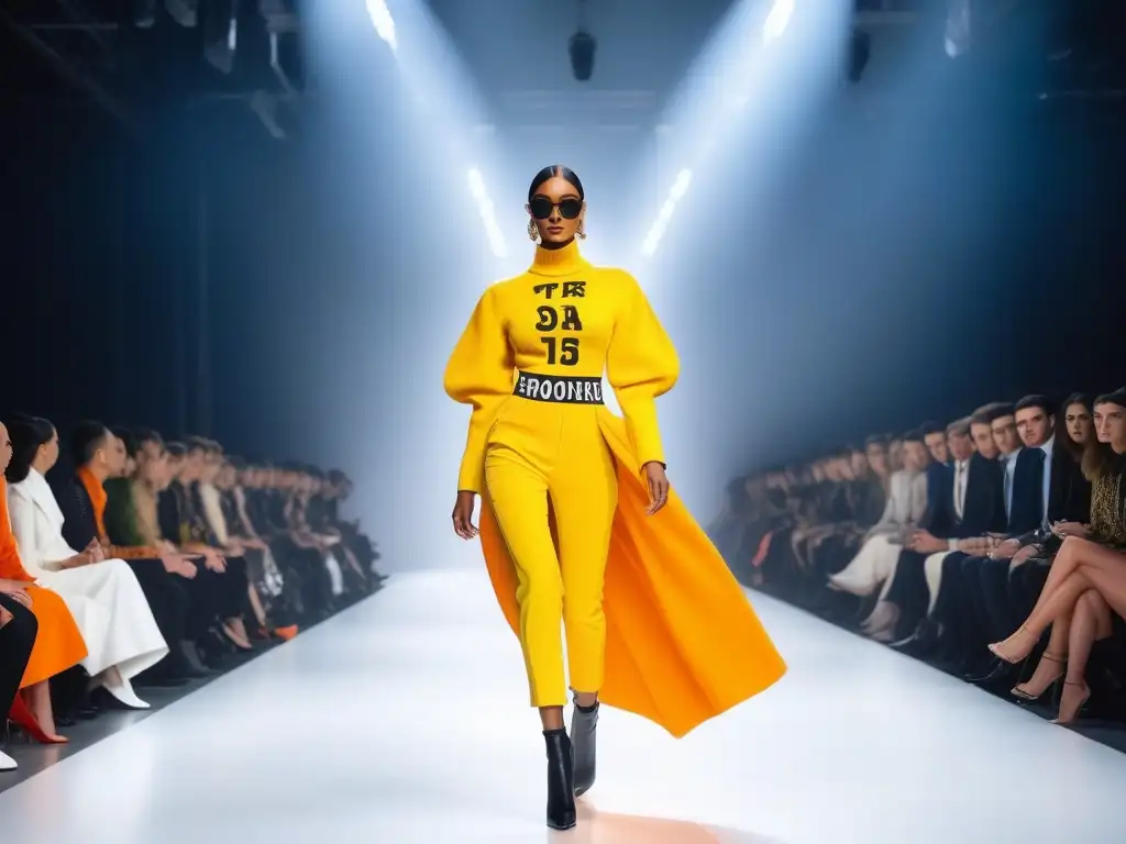 Desfile de moda protesta: moda y activismo en la pasarela Un desfile de moda protesta en pasarela: modelos empoderadas exhiben diseños vanguardistas con símbolos de protesta y estilo