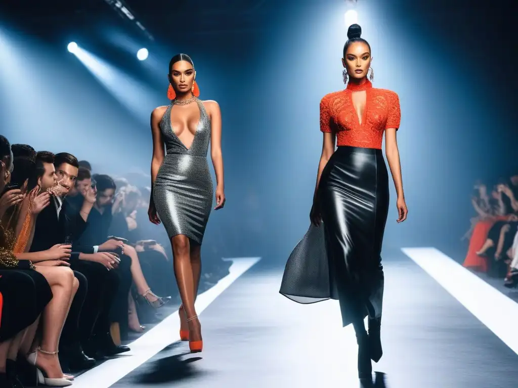 Desfile de moda vanguardista: modelos seguros y audaces en la pasarela Desfiles de moda polémicos con tendencias vanguardistas y modelos seguras de sí mismas en la pasarela