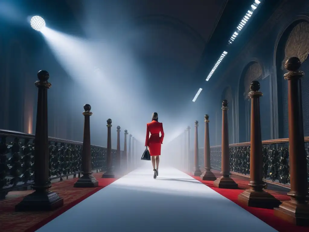 Desfile Gucci Tom Ford: Seducción y Poder en la Pasarela de los 90 Deslumbrante desfile de moda retro de Gucci bajo la dirección de Tom Ford, con modelos elegantes y provocativos en la pasarela
