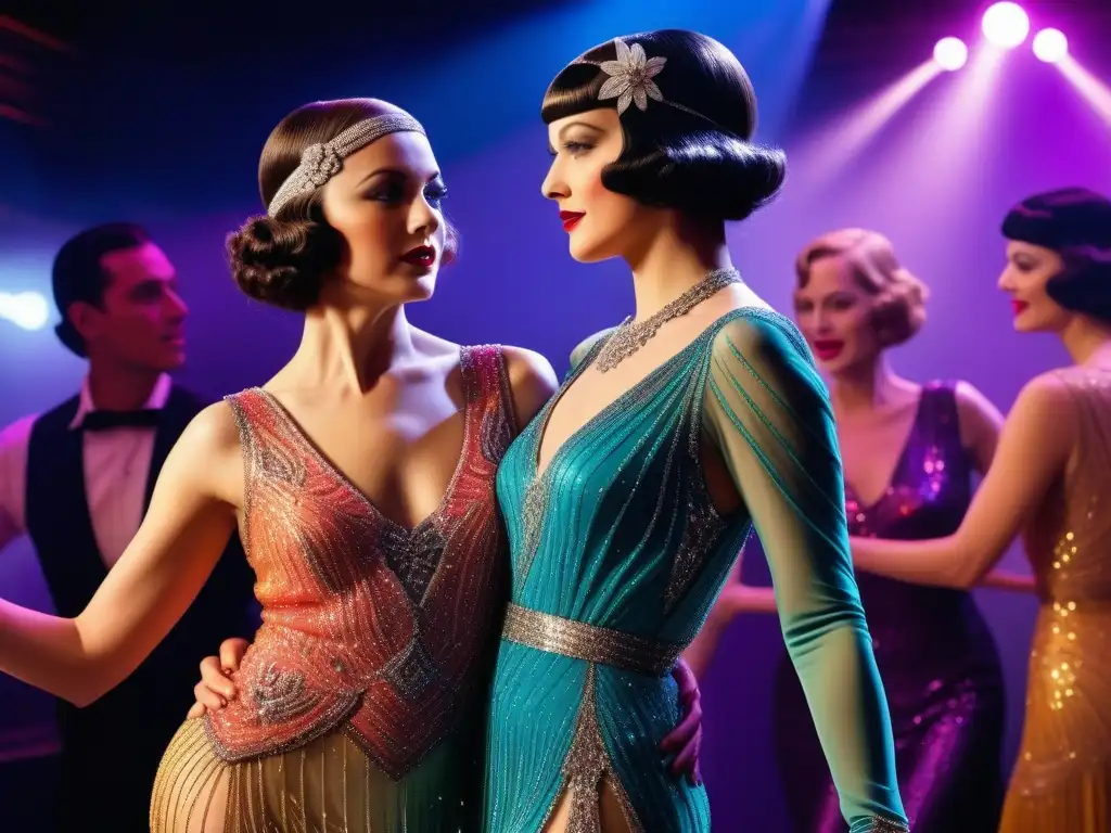 Un despliegue de vestuarios retro icónicos en la pista de baile desde los años 20 hasta los 70