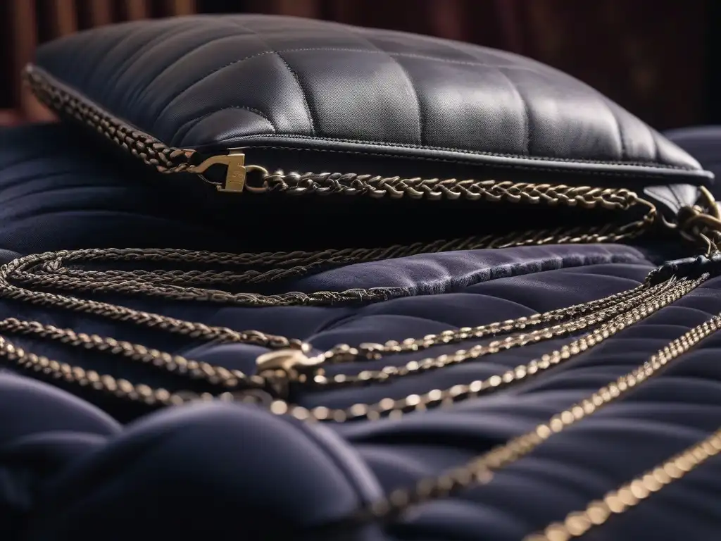 Chanel vintage 1960: bolso icónico en detalle Detallada imagen de un bolso vintage Chanel de los 60, mostrando su diseño atemporal y artesanía impecable