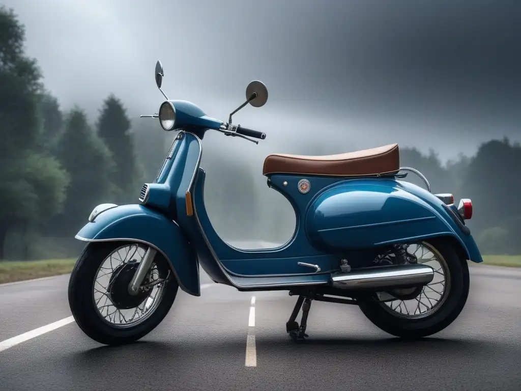 Mod vs Rocker: Duelo de estilos en los 60 Ilustración detallada en 8k mostrando la moda de los Mod y Rockers en los 60, reflejando sus estilos contraculturales con Vespa y moto vintage