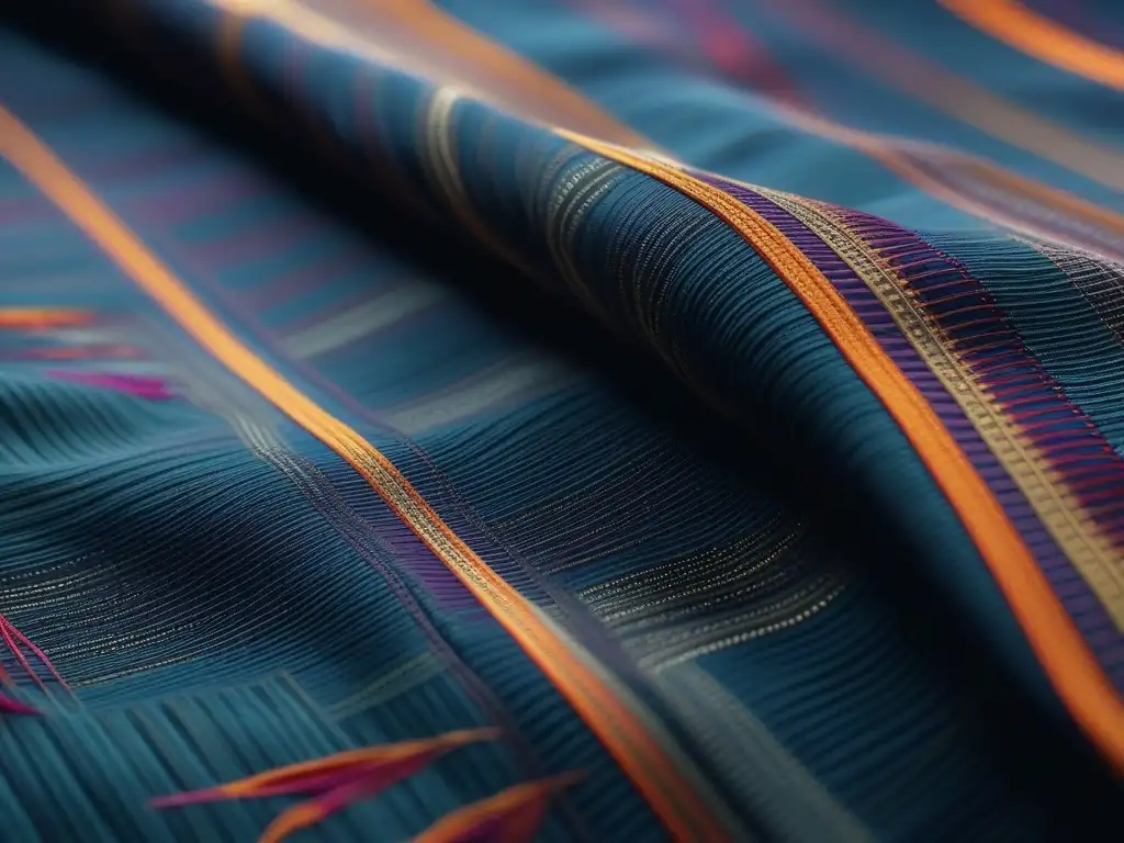 Tejido sintético futurista: innovación en la moda del siglo XX Detallado tejido sintético futurista, reflejando la revolución de materiales en moda del siglo XX