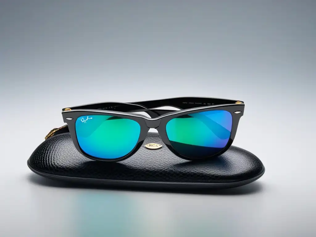 Iconos de estilo: Wayfarer vs Detalle de gafas sol retro: Wayfarer negro de los 50 junto a Frogskins coloridas de los 80, en contraste vibrante