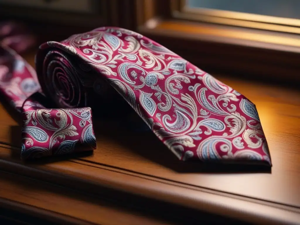 Elegante set de corbata y pañuelo vintage en la moda retro