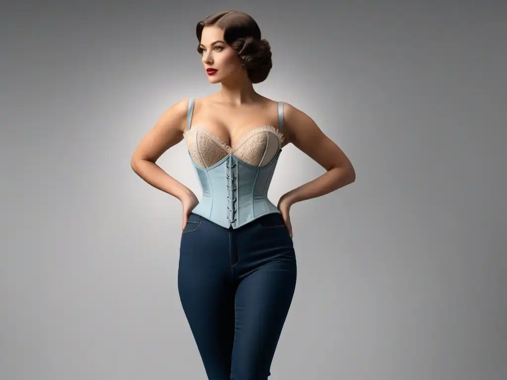 Transformación de la silueta femenina en el siglo XX: de corsés a crop tops Transformación silueta femenina siglo XX: Evolución de la moda femenina a través de las décadas, desde el corset hasta el estilo contemporáneo