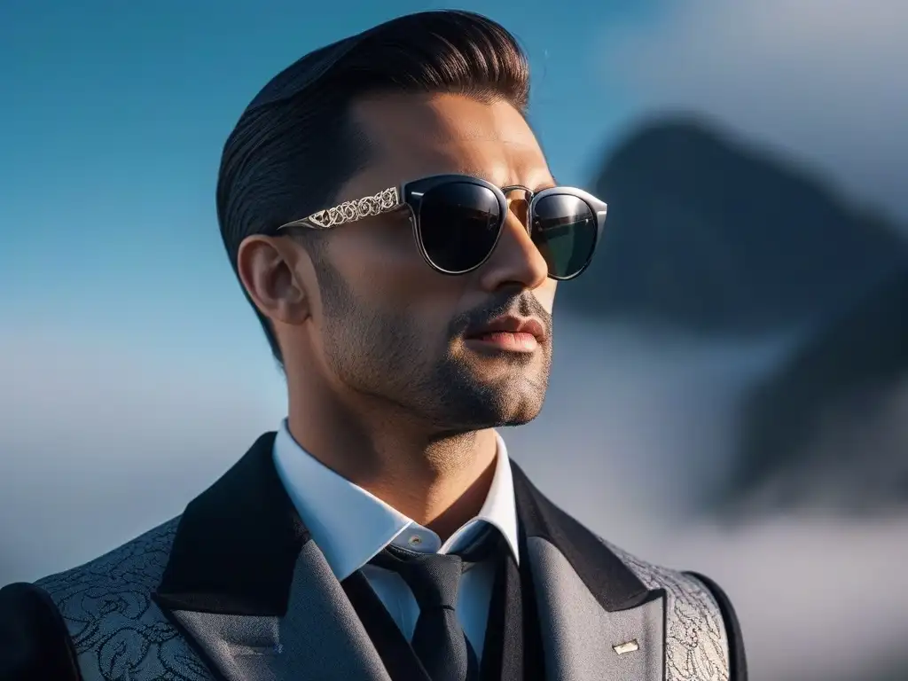 Gafas de sol vintage modernas en un primer plano, con diseño único y detalles elegantes, estilo atemporal y moderno