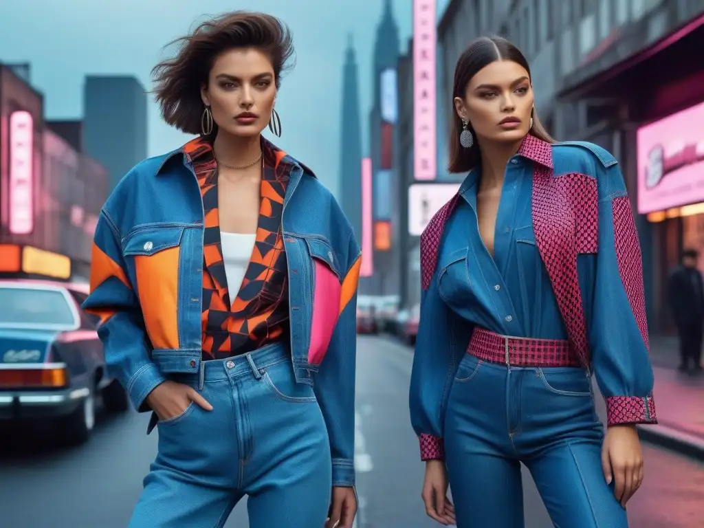 Una impactante imagen que muestra la transición de tendencias de moda entre décadas en la publicidad