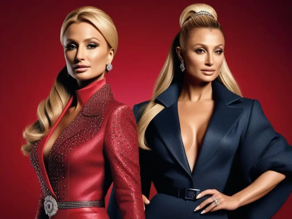 Íconos de la moda de los 2000: Paris Hilton, Britney Spears y Jennifer Lopez en sus mejores looks Moda retro influenciada por personalidades: Detallada imagen fotorealista de icónicas figuras de la moda de los 2000 en sus atuendos más memorables