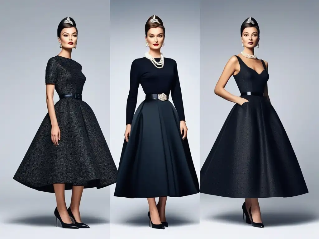 Evolución de musas de moda: 1950s-1970s Evolución de musas de moda en publicidad de los 50 a los 70: Audrey Hepburn a la izquierda y Twiggy a la derecha