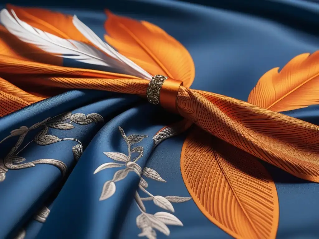 Hermes: arte en seda fusionando tradición y modernidad Un pañuelo de seda Hermes moderno con intrincados detalles y colores vibrantes