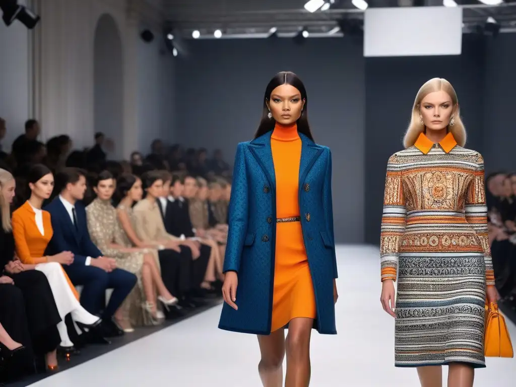 Desfile de Moda Retro: Yves Saint Laurent en los 60 Una pasarela de moda retro de Yves Saint Laurent en los 60s