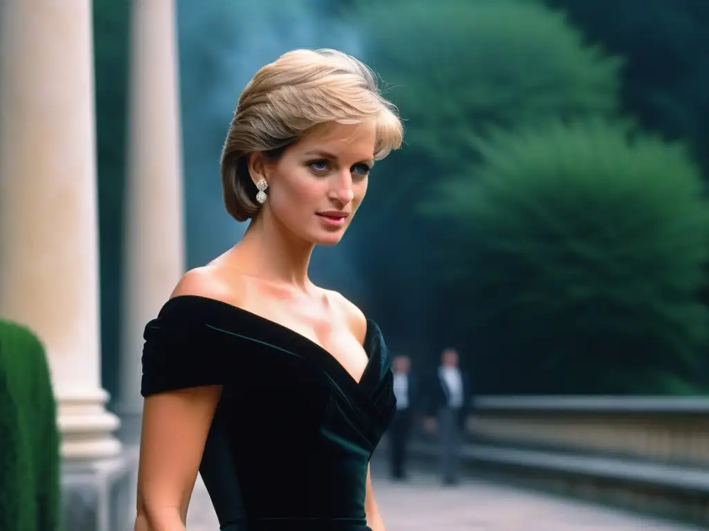 Princesa Diana deslumbrando en su icónico vestido negro de los años 80 en la Serpentine Gallery Summer Party