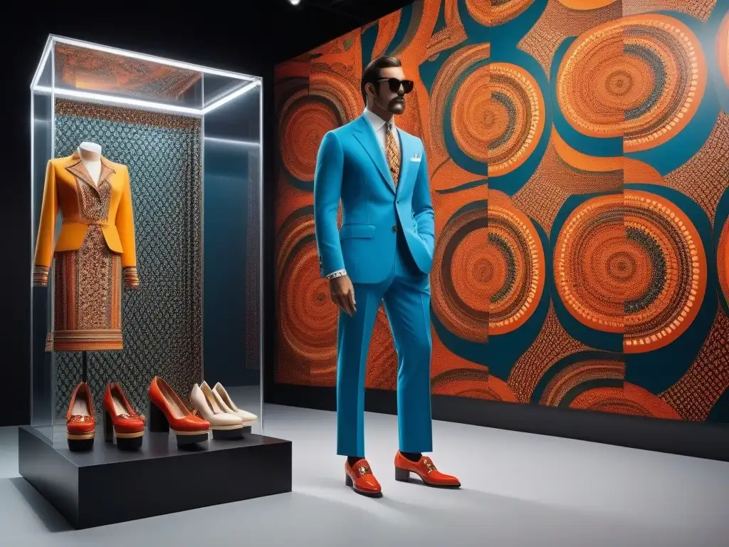 Exhibición de moda retro con atuendos icónicos de los 60s y 70s