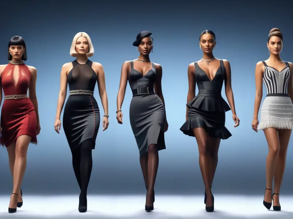 Evolución silueta femenina siglo XX: de corsés a crop tops Transformación de la silueta femenina en el siglo XX a través de la evolución de la moda, desde los corsets hasta la moda actual