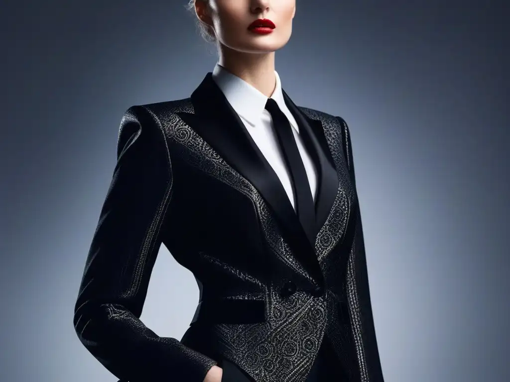 Traje 'Le Smoking' de Yves Saint Laurent: Detalles Ultra Realistas Un traje icónico de Yves Saint Laurent de los años 60: 'Le Smoking'